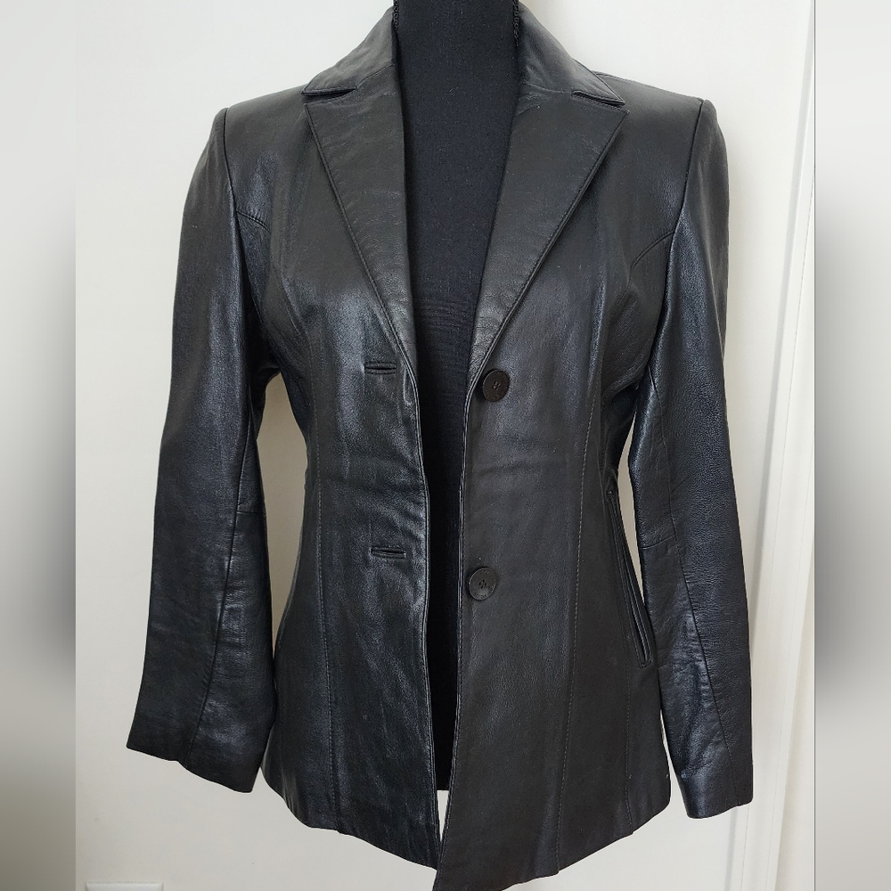*SOLD* PELLE STUDIO Wilsons Black Leather Jacket Womens Size S - Picture 14 of 16